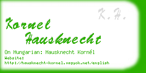 kornel hausknecht business card
